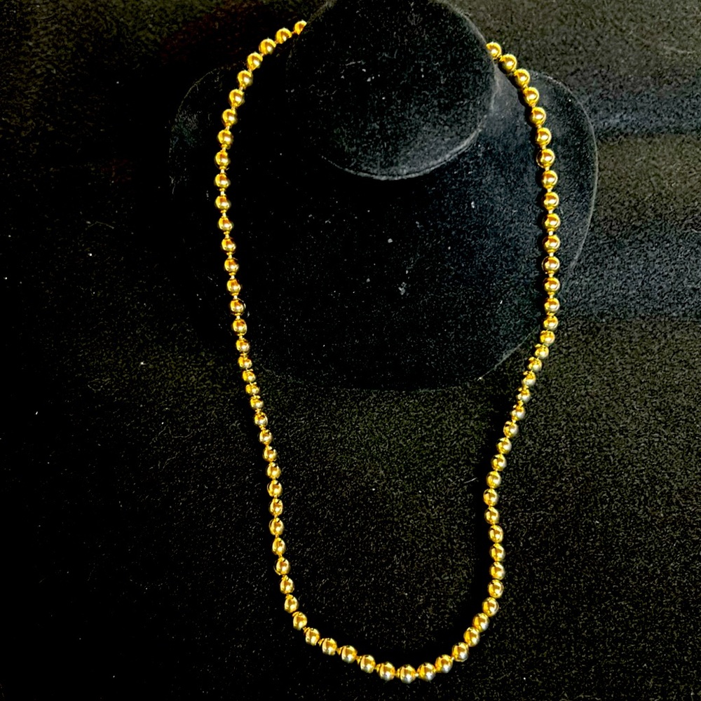 Biagi gold tone beaded necklace vintage